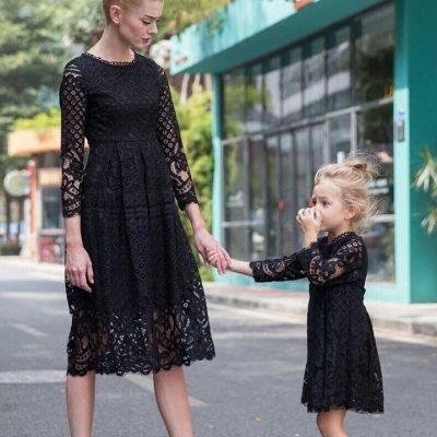 Matching Mum and Baby Lace Dresses