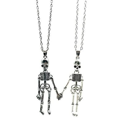 Matching Skeleton Necklaces for Couples