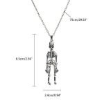 Matching Skeleton Necklaces for Couples