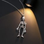 Matching Skeleton Necklaces for Couples