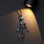 Matching Skeleton Necklaces for Couples