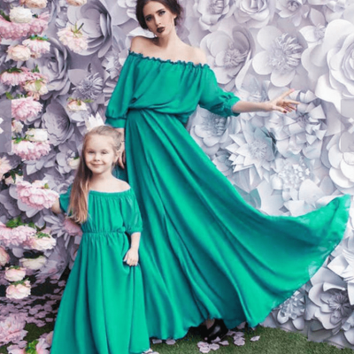 Mom and Daughter Formal Maxi Dresses