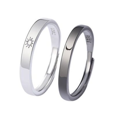 Moon & Star Couple Rings