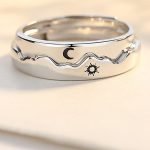 Moon & Sun Couple Rings Silver