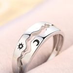 Moon & Sun Couple Rings Silver