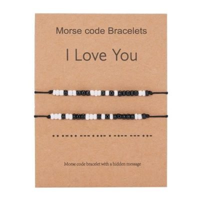 Morse Code Couple Bracelet