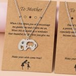 Mother and Daughter Elephant Necklace