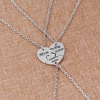 Mother and Daughter Linked Necklace