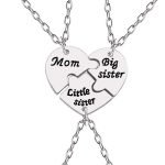 Mother and Daughter Silver Necklace