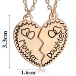 Mother Daughter Broken Heart Necklace