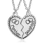 Mother Daughter Broken Heart Necklace