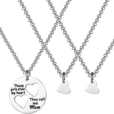 Mother Daughter Heart Necklace