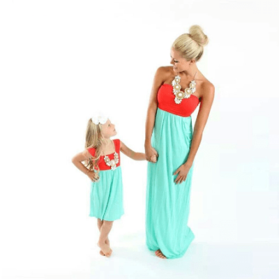 Mother Daughter Matching Beach Dresses