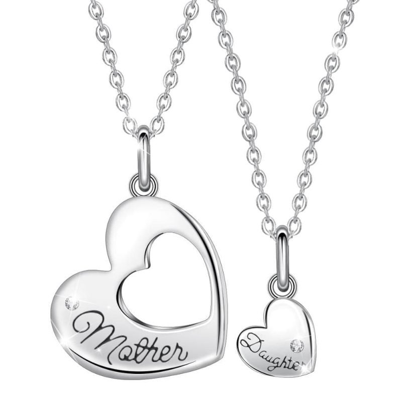 Mother Daughter Necklace Set for 2