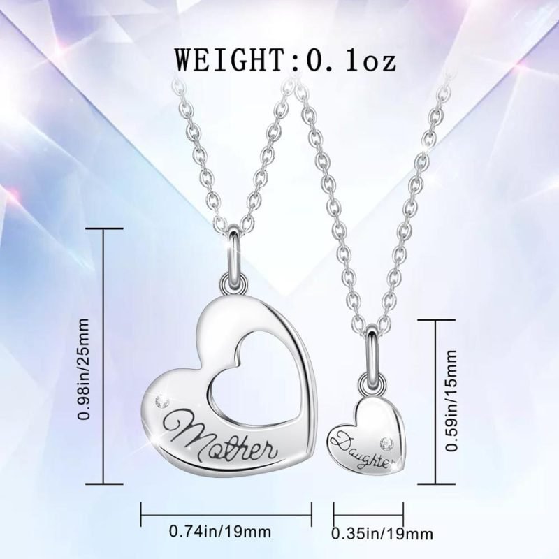 Mother Daughter Necklace Set for 2