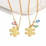 Mother Daughter Puzzle Necklace