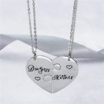 Mother Daughter Split Heart Necklace