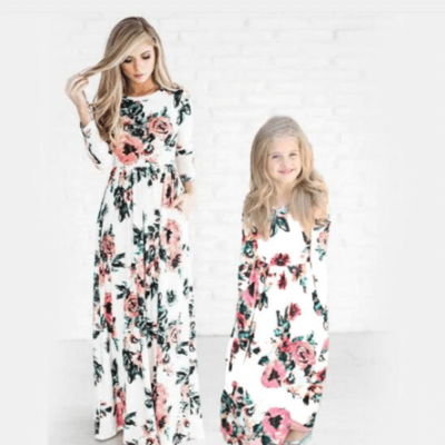 Mum and Daughter Long Dresses