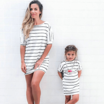 Mum and Daughter Matching T-Shirt Dresses