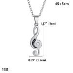 Music Note Couple Necklace