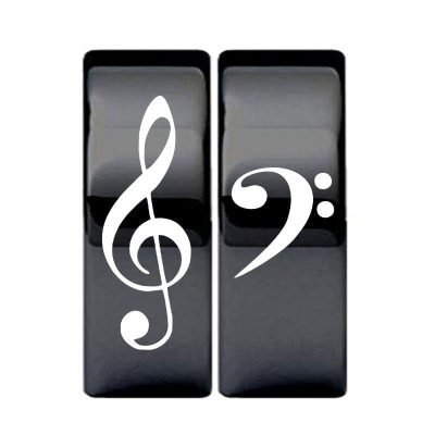 Music Note Ring Sets for Couples