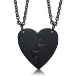 Puzzle Heart Necklace for Couples