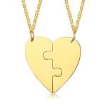 Puzzle Heart Necklace for Couples