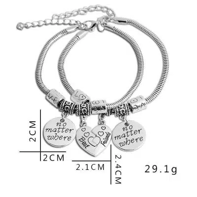 Silver Best Friend Bracelets
