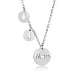 Silver Mother and Daughter Necklace