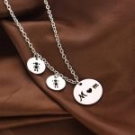 Silver Mother and Daughter Necklace