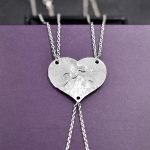 Silver Sister Heart Necklaces