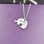 Silver Sister Heart Necklaces