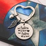 Sister by Heart Best Friend Keychains