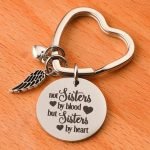 Sister by Heart Best Friend Keychains