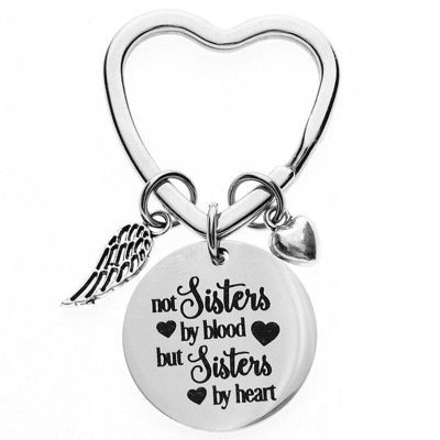 Sister by Heart Best Friend Keychains