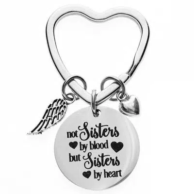 Sister by Heart Best Friend Keychains