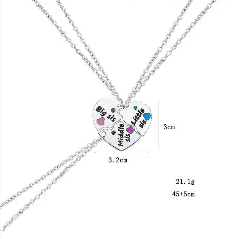 Sister Necklaces for 3
