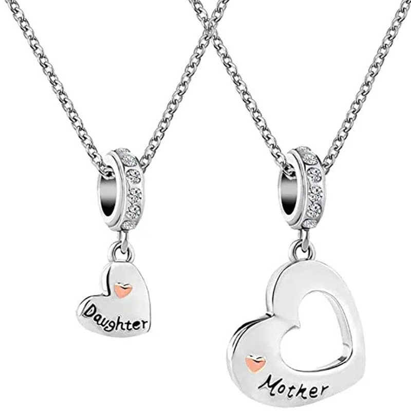 Split Heart Necklace Mother Daughter