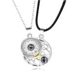 Sun and Moon Necklace Couple