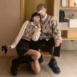 V-neck Couple Sweatshirts