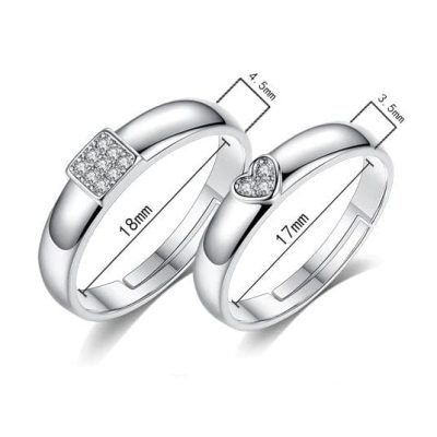 Wedding Silver Couple Ring