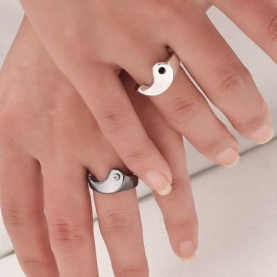 Yin Yang Couple Ring