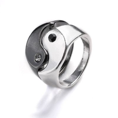 Yin Yang Couple Ring