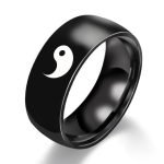 Yin Yang Matching Couple Ring