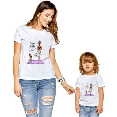 Yoga T-Shirt for Mom and Daughter